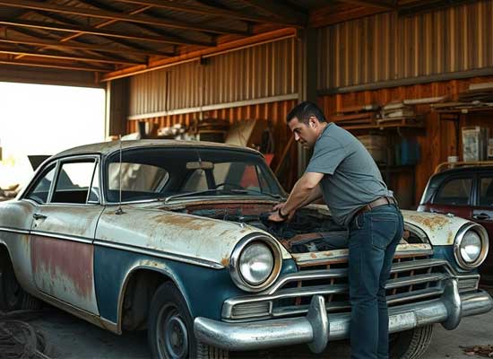 Junk car's repairing
